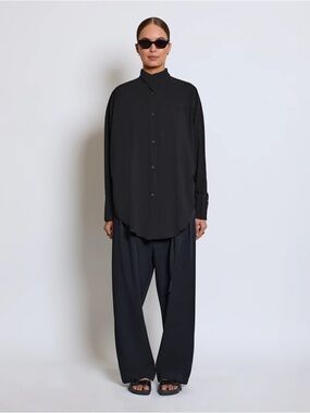 Roucha Black Button-Down Shirt